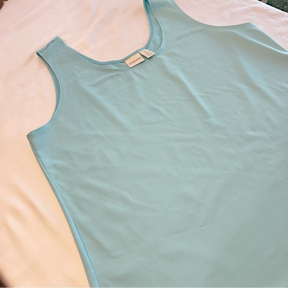 Chicos Women’s Aqua Sleeveless Tank Top Relaxed Fit Sz 3 - Picture 8 of 12